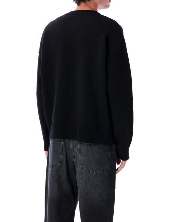 25FW 아미 스웨터 25AUKS838018 009 BLACK RED - AMI