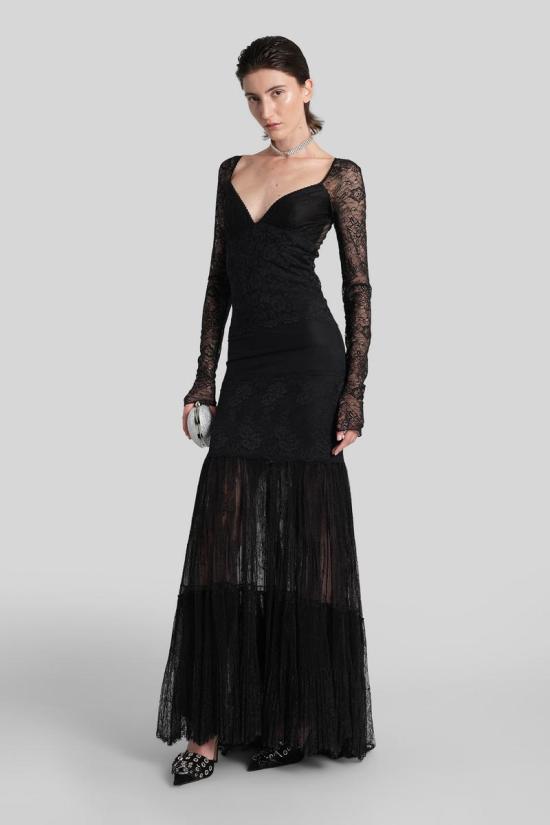 25FW 블루마린 롱 원피스 425441 2A689A Black - BLUMARINE