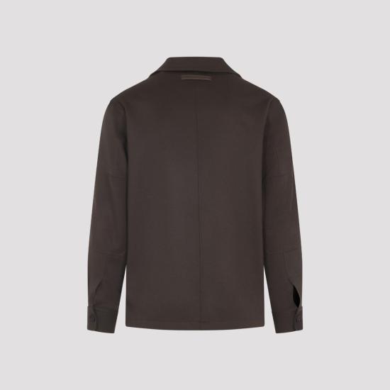 25FW 에르메네질도제냐 긴팔 셔츠 UGV46A2 SOT6B 06 BROWN - ERMENEGILDO ZEGNA