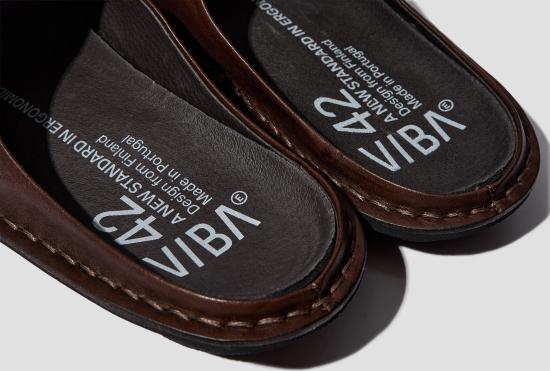 25FW VIBAE 뮬/슬리퍼 로마 가죽 - 코코아 브라운 ROMALCBB - OTHER BRANDS