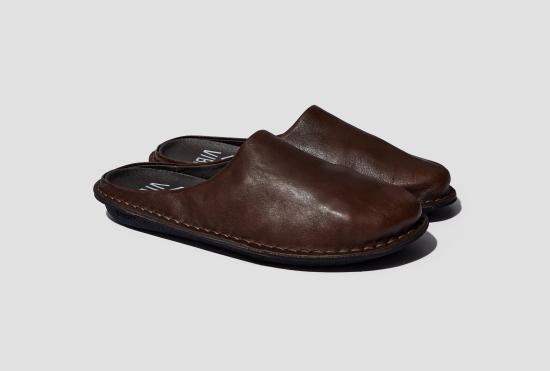 25FW VIBAE 뮬/슬리퍼 로마 가죽 - 코코아 브라운 ROMALCBB
