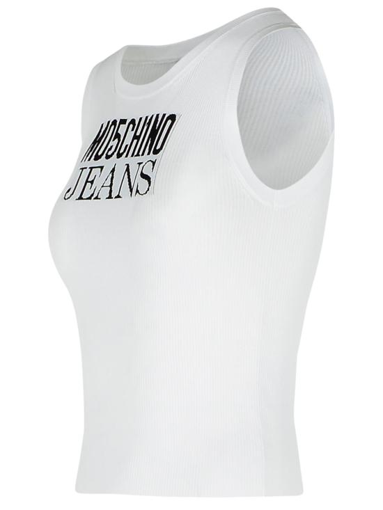 25SS 모스키노 민소매 티셔츠 A0887 32031002 White - MOSCHINO