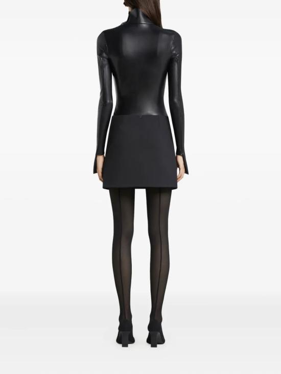 25FW 쿠레쥬 숏 스커트 425CJU316PL01709999 Black - COURREGES