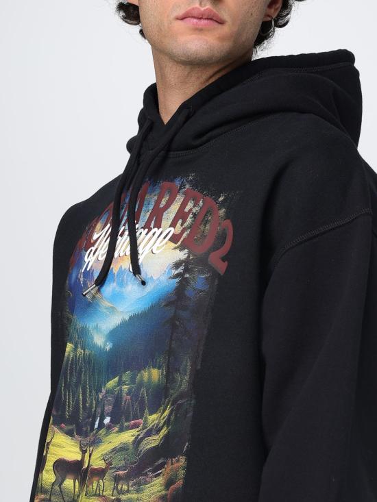 25FW 디스퀘어드2 긴팔 티셔츠 S74GU0899S25516 900 Black - DSQUARED2