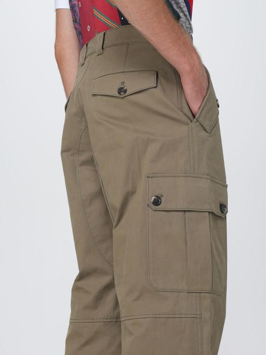 25FW 모스키노 스트레이트 팬츠 03015218 0426 Green - MOSCHINO