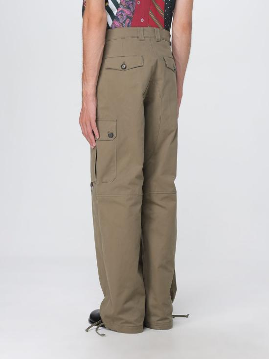 25FW 모스키노 스트레이트 팬츠 03015218 0426 Green - MOSCHINO