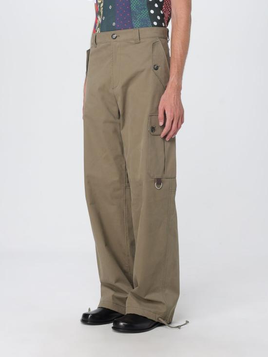 25FW 모스키노 스트레이트 팬츠 03015218 0426 Green - MOSCHINO