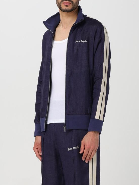 25FW 팜앤젤스 긴팔 티셔츠 PMBD072S24FAB001 4603 Navy - PALM ANGELS