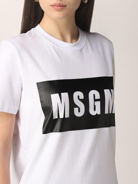 25FW 엠에스지엠 반팔 티셔츠 2000MDM520200002 01 White - MSGM