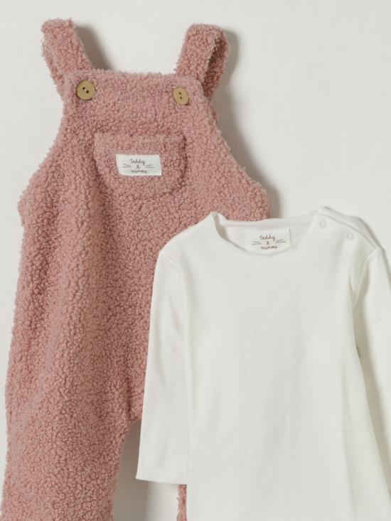 25FW [키즈] 테디 앤 미노우 오버롤 A25TDS0004PE034 333 Blush Pink - TEDDY & MINOU