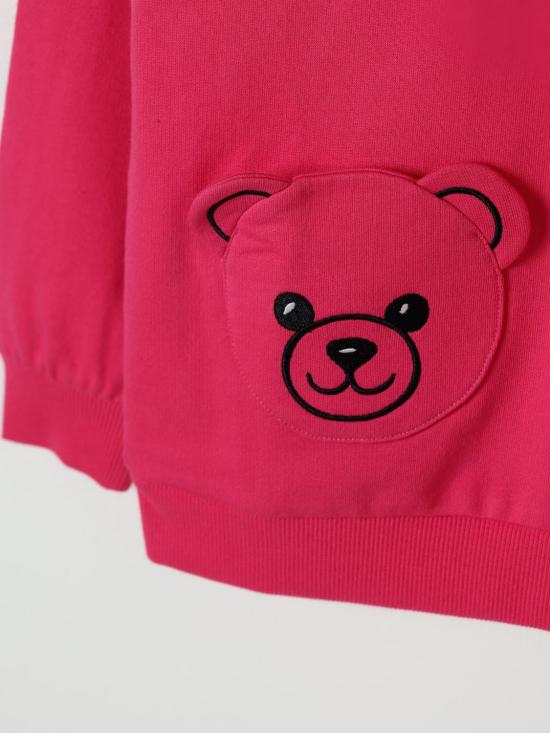 25FW [키즈] 모스키노 풀오버 HUF095LCA60 50541 Pink - MOSCHINO