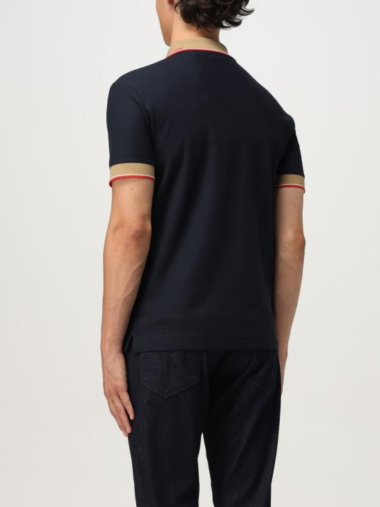 25FW 버버리 로고 칼라 코튼 폴로 셔츠  8110094 Blue - BURBERRY