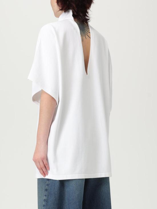 25SS 알라이아 반팔 티셔츠 AA9H1213K064A 000 White - ALAIA