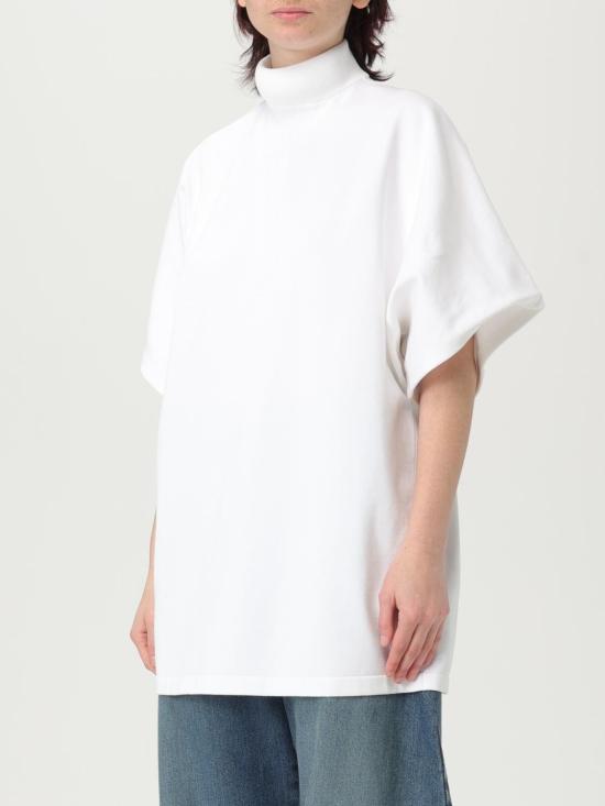 25SS 알라이아 반팔 티셔츠 AA9H1213K064A 000 White - ALAIA