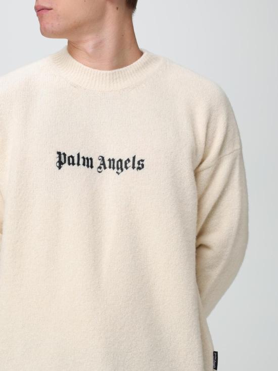 25FW 팜앤젤스 스웨터 PMHE054F23KNI004 0110 White - PALM ANGELS