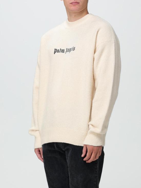 25FW 팜앤젤스 스웨터 PMHE054F23KNI004 0110 White - PALM ANGELS