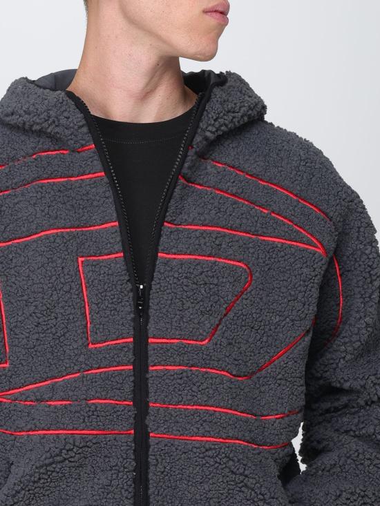 25FW 디젤 긴팔 티셔츠 A189470KIBT 9AW Charcoal - DIESEL