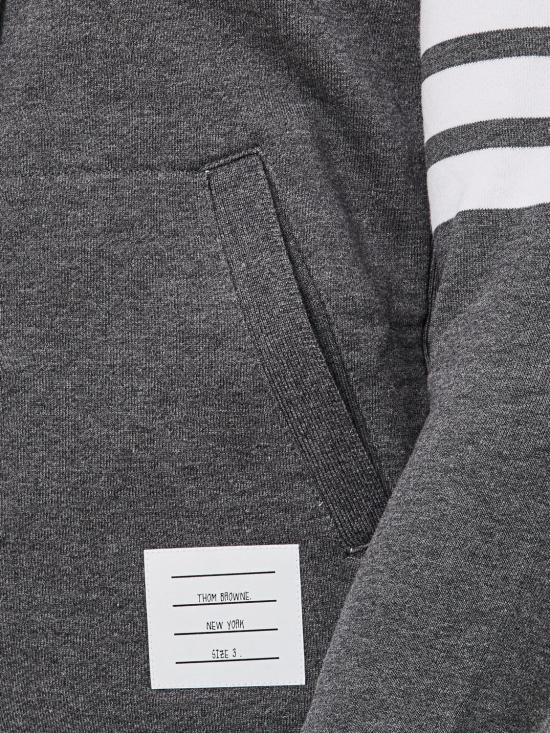 26SS 톰브라운 클래식 루프백 4바 풀 지퍼 후디 MJT022H00535 025 Grey 1 - THOM BROWNE