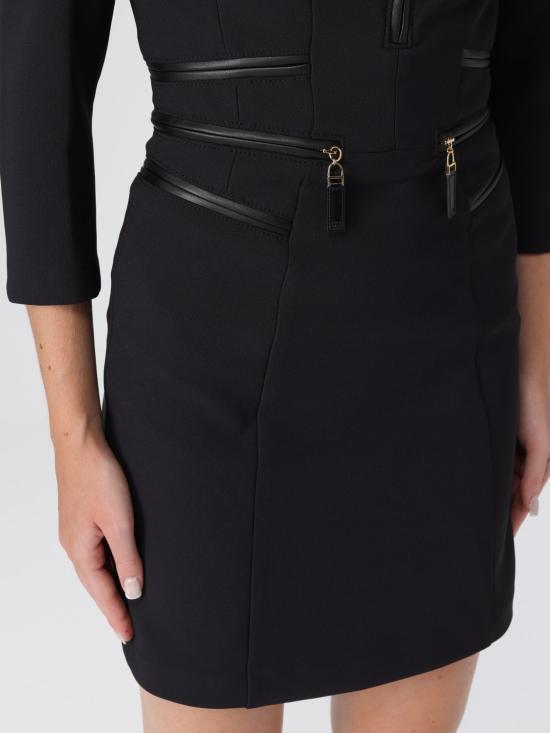 25FW 엘리자베타프랜치 숏 원피스 AB823 110 Black - ELISABETTA FRANCHI