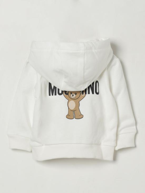 25FW [키즈] 모스키노 풀오버 MUF065LCA40 10063 White - MOSCHINO