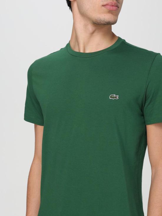 26SS 라코스테 피마 코튼 저지 크루넥 티셔츠 TH6709 132 Green - LACOSTE