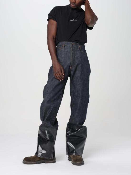 25FW 마르지엘라 디스토티드 로고 티셔츠 S30GC0701S22816 900 Black - MAISON MARGIELA