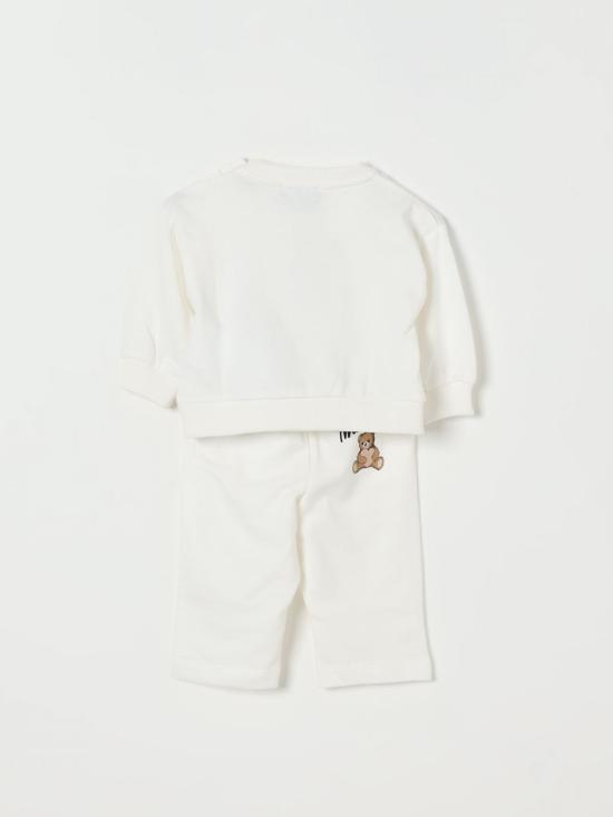 25FW [키즈] 모스키노 오버롤 MDK03DLCA40 10063 White - MOSCHINO