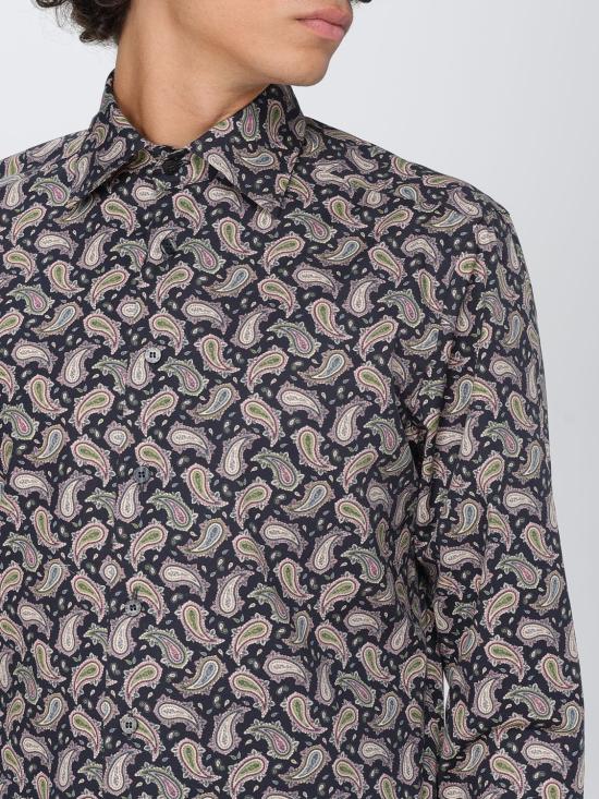 25FW 에트로 긴팔 셔츠 MRIB002599SA5M4 X0810 Navy - ETRO