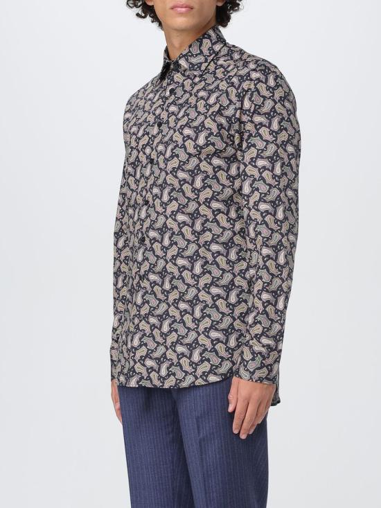 25FW 에트로 긴팔 셔츠 MRIB002599SA5M4 X0810 Navy - ETRO