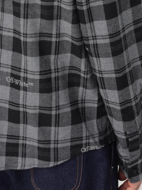 25FW 오프화이트 긴팔 셔츠 OMGE030C99FAB001 0800 Black - OFF WHITE