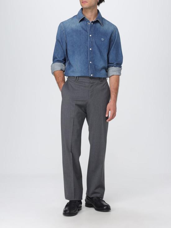 25FW 베르사체 긴팔 셔츠 10207011A15022 1D030 Blue - VERSACE