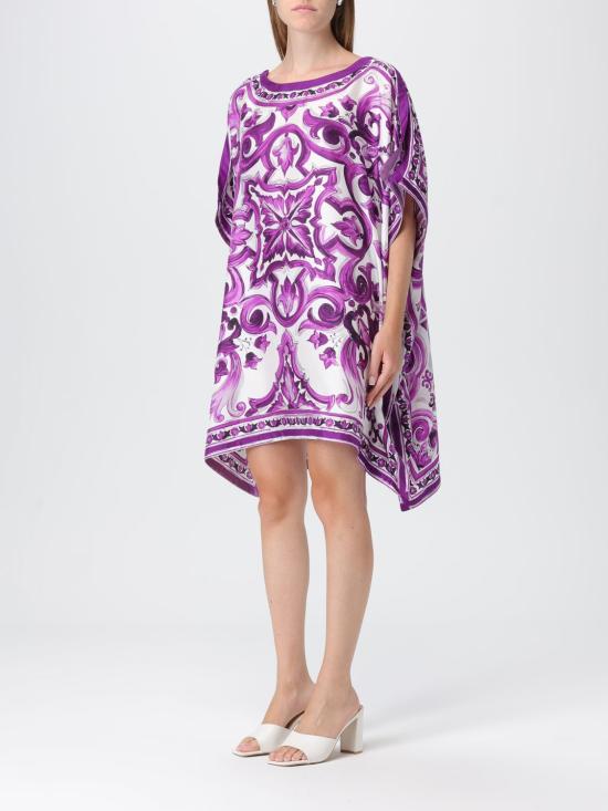 25FW 돌체앤가바나 숏 원피스 F6TTETHI1TK IP3TN Violet - DOLCE & GABBANA