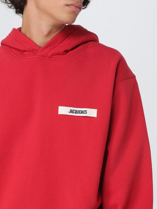 25FW 자크뮈스 긴팔 티셔츠 HOM00247AJ00126 480 Red - JACQUEMUS