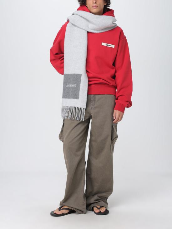 25FW 자크뮈스 긴팔 티셔츠 HOM00247AJ00126 480 Red - JACQUEMUS