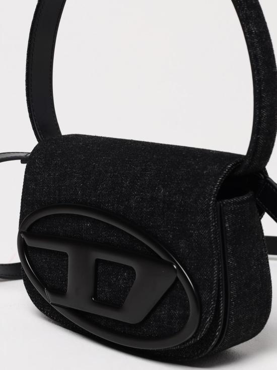 26SS 디젤 1DR 아이코닉 워시드 데님 숄더백 X08396P6901 T8013 Black - DIESEL
