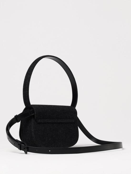 26SS 디젤 1DR 아이코닉 워시드 데님 숄더백 X08396P6901 T8013 Black - DIESEL