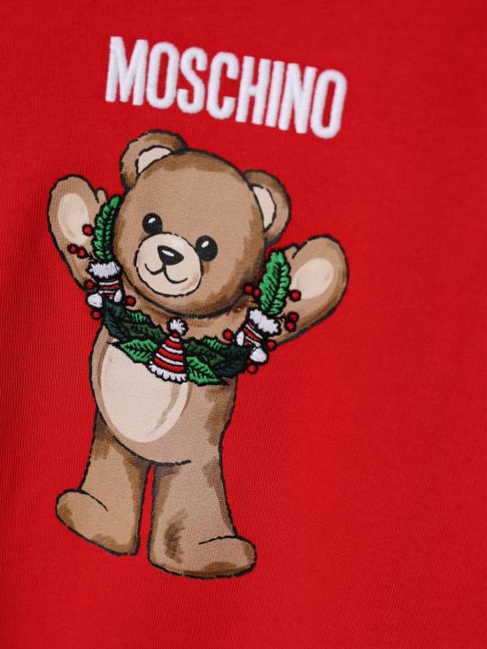 25FW [키즈] 모스키노 풀오버 HQF08VLCA14 50109 Red - MOSCHINO