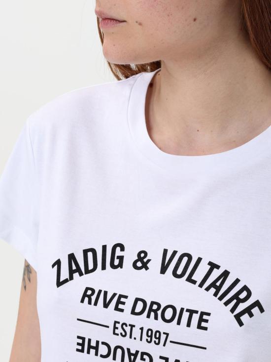 25FW 자딕앤볼테르 반팔 티셔츠 JWTS02769 107 White - ZADIG & VOLTAIRE