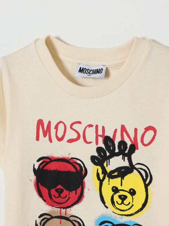 25FW [키즈] 모스키노 티셔츠 HSM058LAA20 10123 Ivory - MOSCHINO