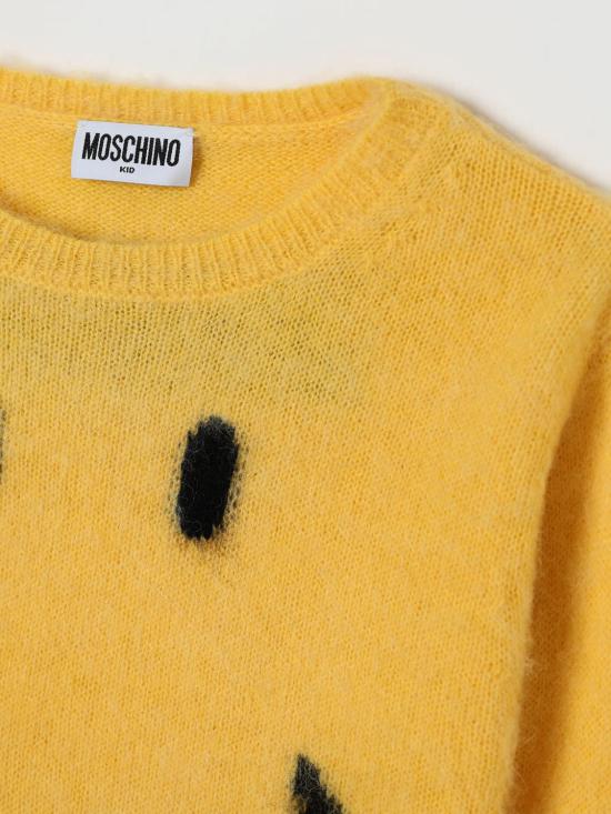 25FW [키즈] 모스키노 풀오버 HDW02BLHE81 50577 Yellow - MOSCHINO