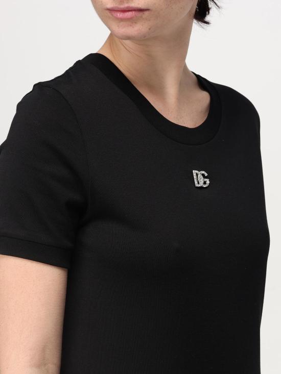 25FW 돌체앤가바나 반팔 티셔츠 F8N08ZG7B3U N0000 Black - DOLCE & GABBANA