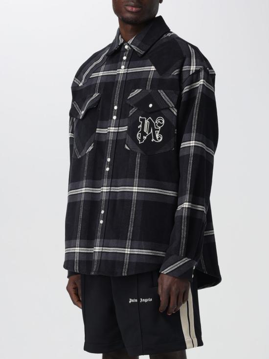 25FW 팜앤젤스 긴팔 셔츠 PMES023R24FAB001 1103 Grey - PALM ANGELS