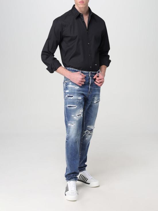 25FW 디스퀘어드2 긴팔 셔츠 S74DM0659S44131 900 Black - DSQUARED2