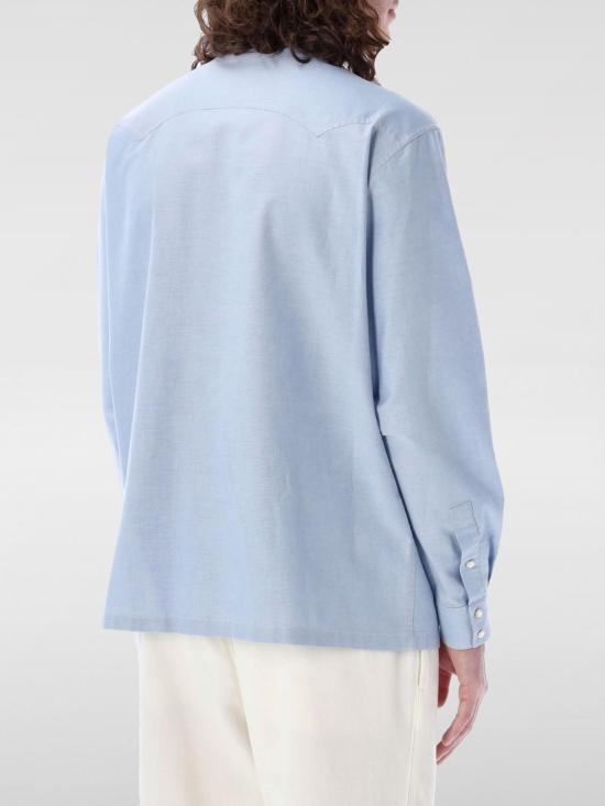 25FW 팜앤젤스 긴팔 셔츠 PMGE028R24FAB001 4003 Blue - PALM ANGELS