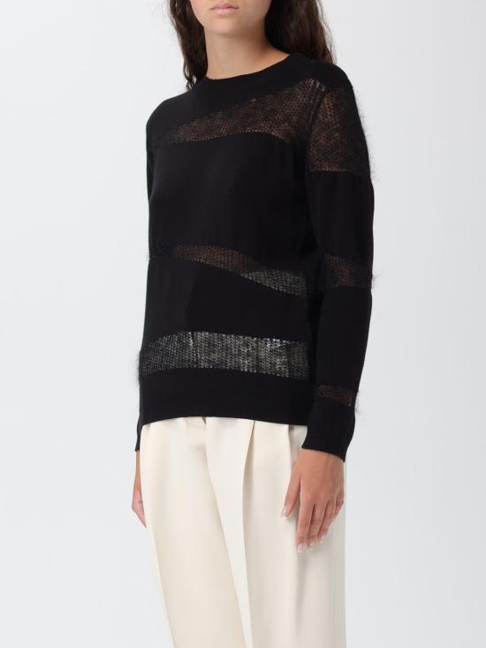 25FW 파비아나 필리피 플래티넘 모헤어 스웨터 MAD225F507L640 825 Black - FABIANA FILIPPI