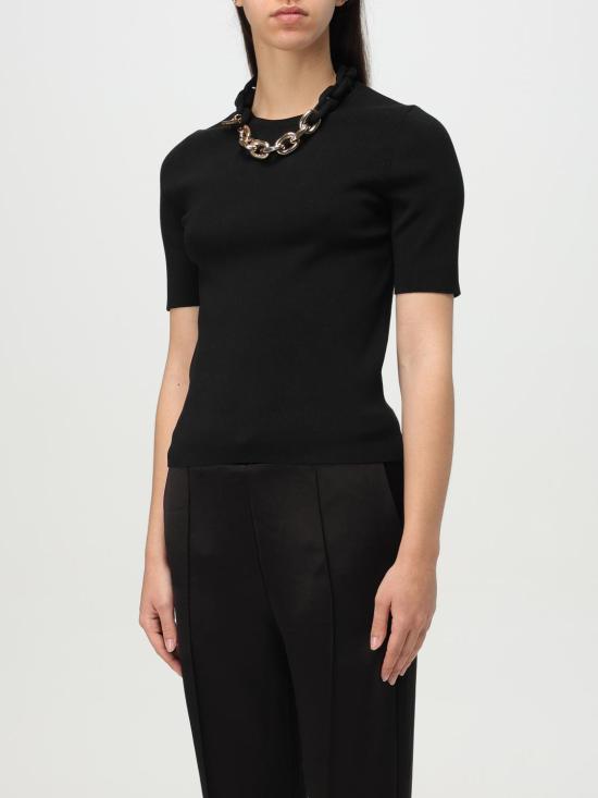 25FW 파코라반 반팔 티셔츠 25PMPU016ML0308 P001 Black - PACO RABANNE