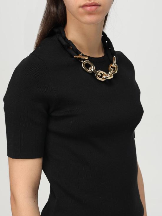 25FW 파코라반 반팔 티셔츠 25PMPU016ML0308 P001 Black - PACO RABANNE