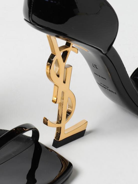 26SS 생로랑 오피움 샌들 페이턴트 5576621TV1A 1000 Black - SAINT LAURENT