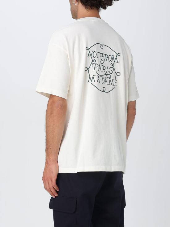 25FW 드롤드무슈 반팔 티셔츠 HTS259CO134 OW White - DROLE DE MONSIEUR