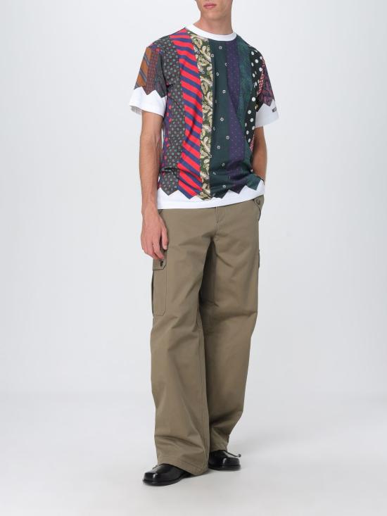 25FW 모스키노 반팔 티셔츠 07295241 2888 Multicolor - MOSCHINO